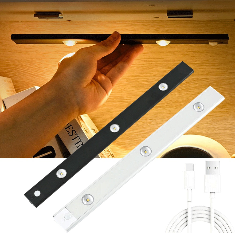 USB LED Night Light Motion Sensor Wireless Thin LED Light For Kitchen Cabinet Bedroom Wardrobe Indoor Lighting