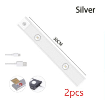 USB LED Night Light Motion Sensor Wireless Thin LED Light For Kitchen Cabinet Bedroom Wardrobe Indoor Lighting