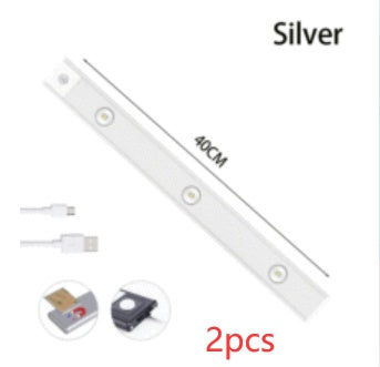 USB LED Night Light Motion Sensor Wireless Thin LED Light For Kitchen Cabinet Bedroom Wardrobe Indoor Lighting