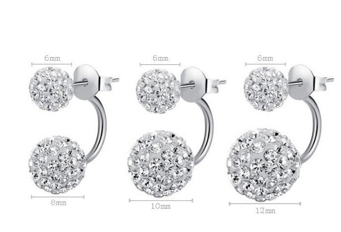 Rhinestone earrings 925 Silver