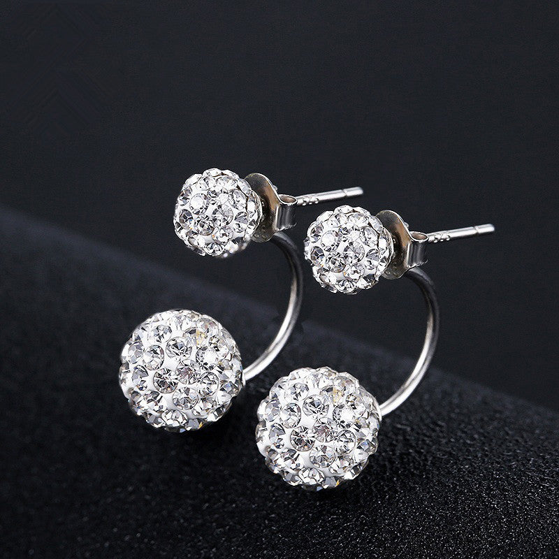 Rhinestone earrings 925 Silver