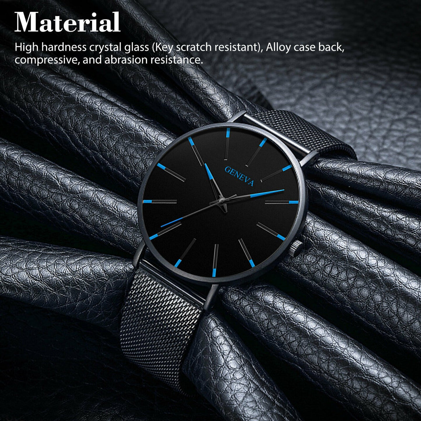 Waterproof Men's Watch Stainless Steel Quartz Analog Wristwatches Sport Fashion