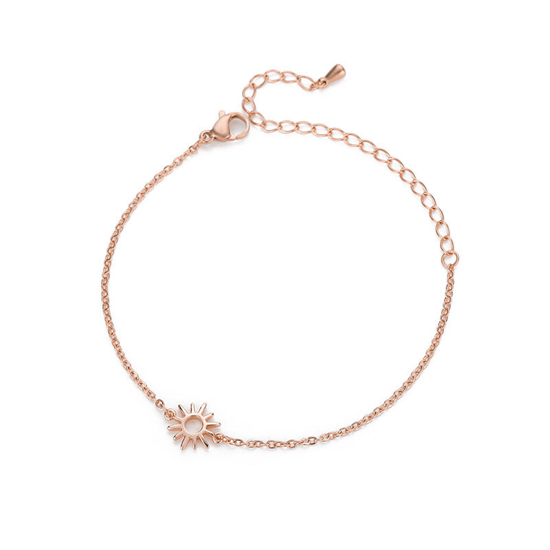 Hollow Gold Chain Stainless Steel Bracelet Star Pendant