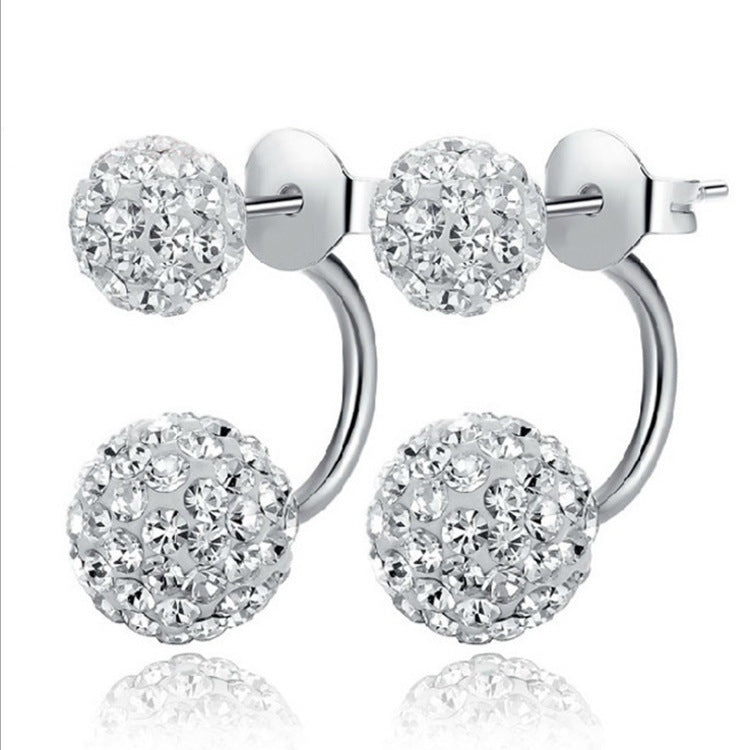 Rhinestone earrings 925 Silver