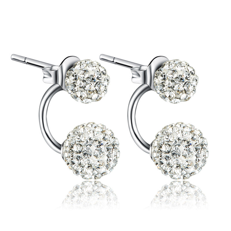 Rhinestone earrings 925 Silver