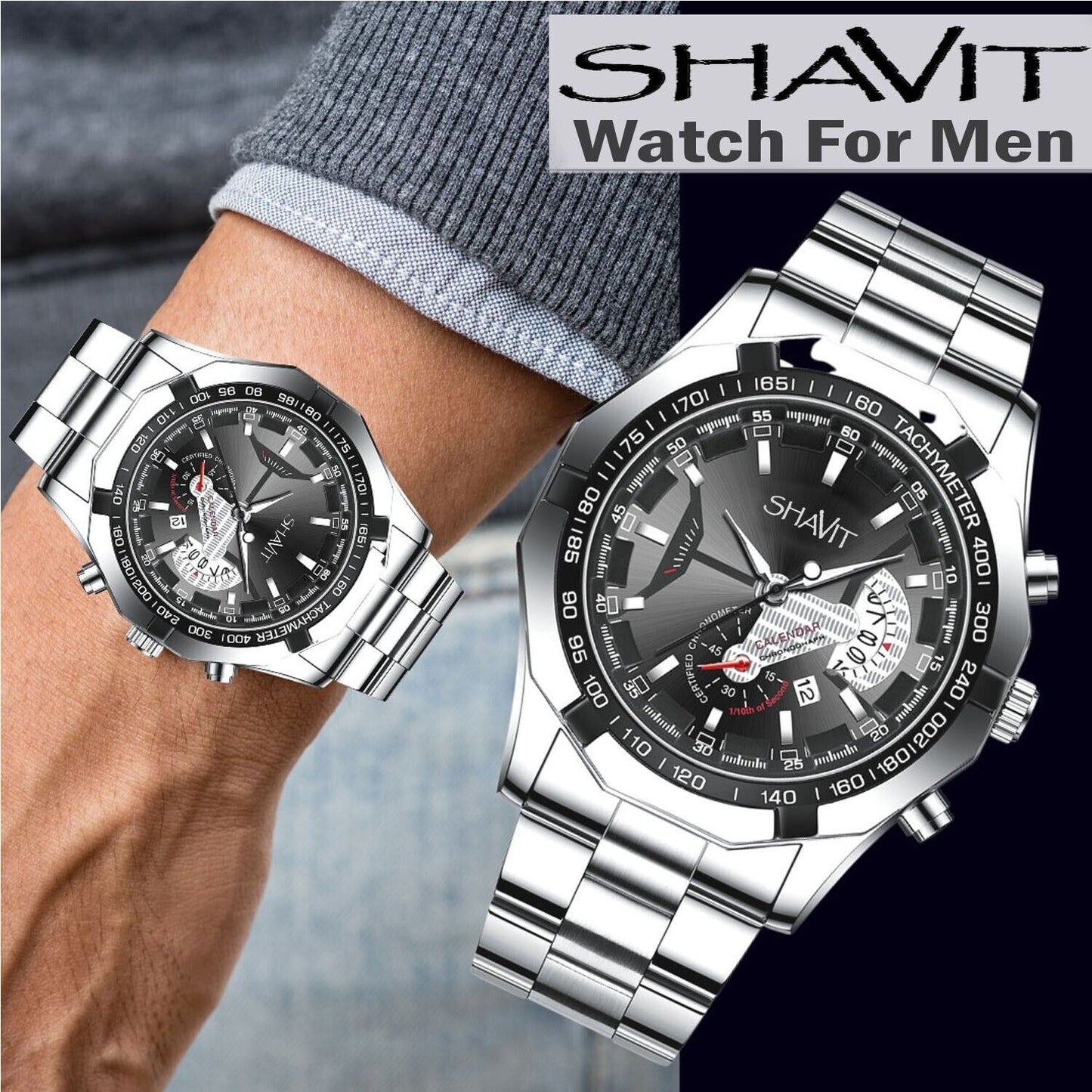 Men's Watch Stainless Steel Quartz Luminous Classic Watches