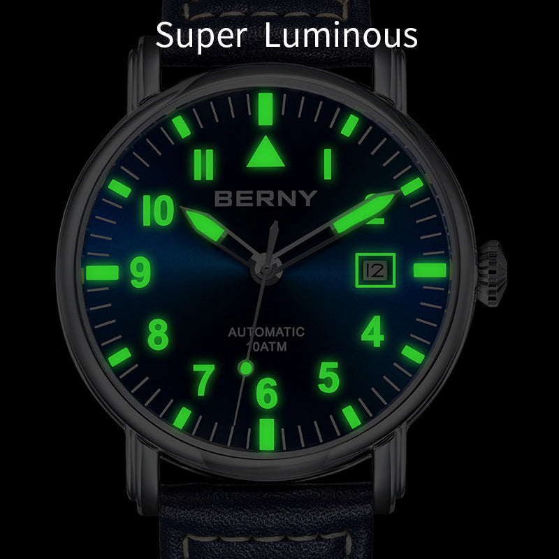 Men's Belt Waterproof Luminous Mechanical Watch