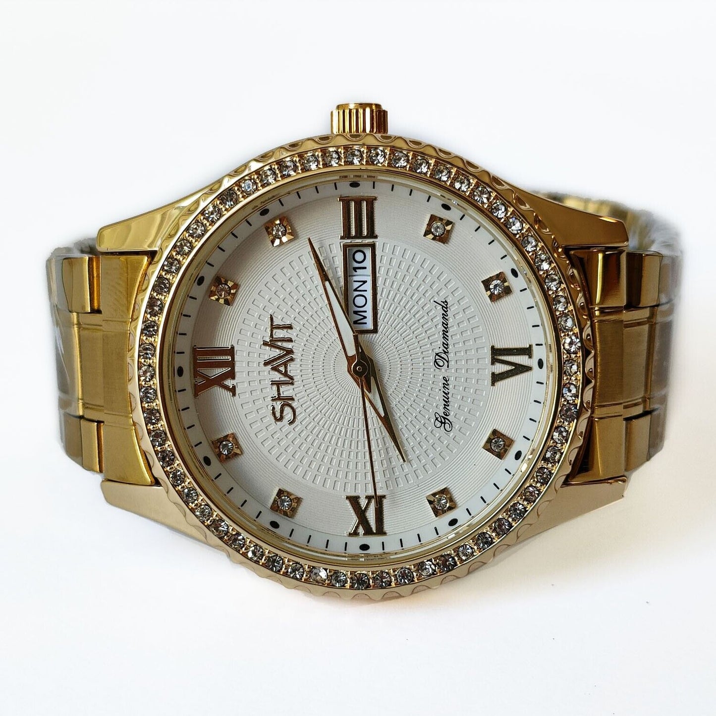 Men's Gold Watch Stainless Steel Quartz Wristwatch For Men