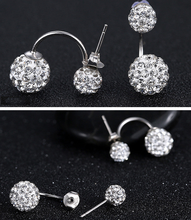 Rhinestone earrings 925 Silver