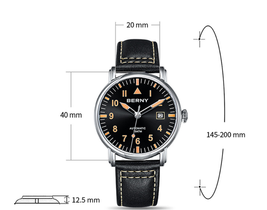 Men's Belt Waterproof Luminous Mechanical Watch