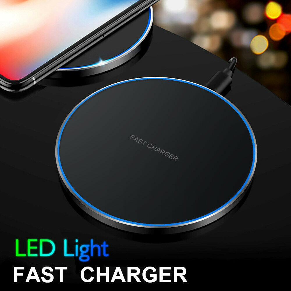 Wireless Charger Fast Charging Pad Mat for Samsung iPhone Android Phones Wireless Charger Fast Charging Pad Mat For iPhone 12 12Pro 11 11Pro XS 8